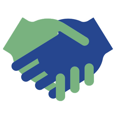 Illustration of shaking hands agreement